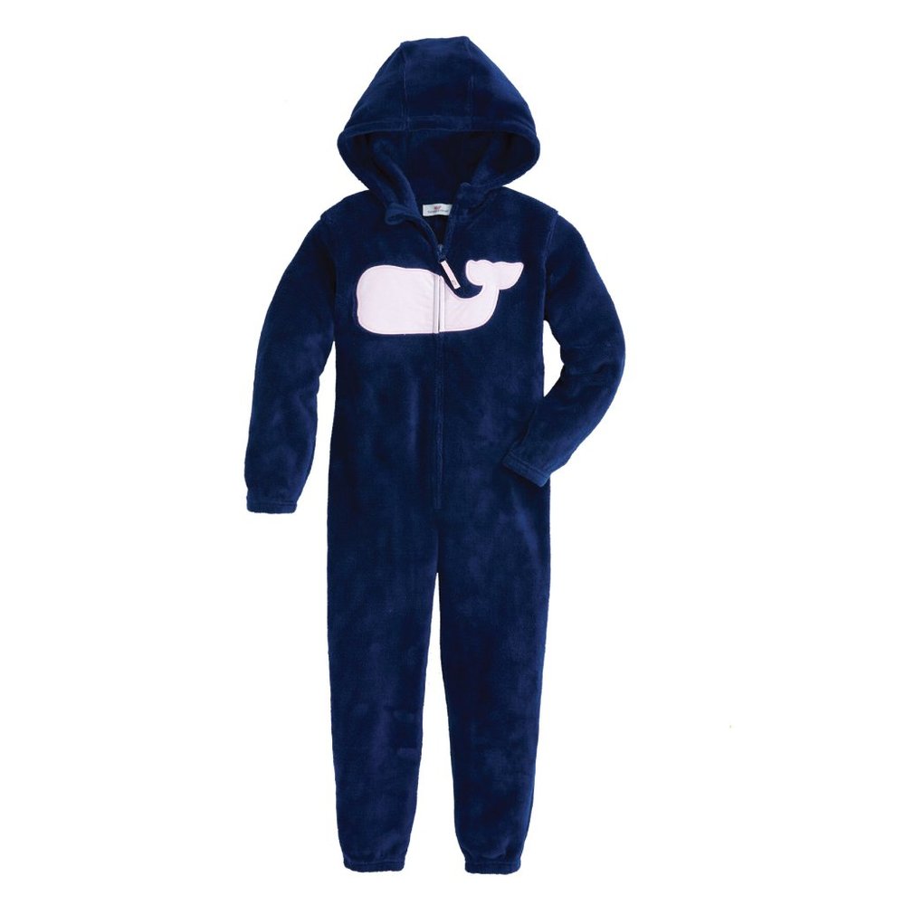 NWT Girls Vineyard Vines Fuzzy Whale Jumpsuit 5-6